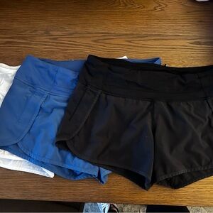 Women's lululemon Running Shorts Size 10 (3 pack)